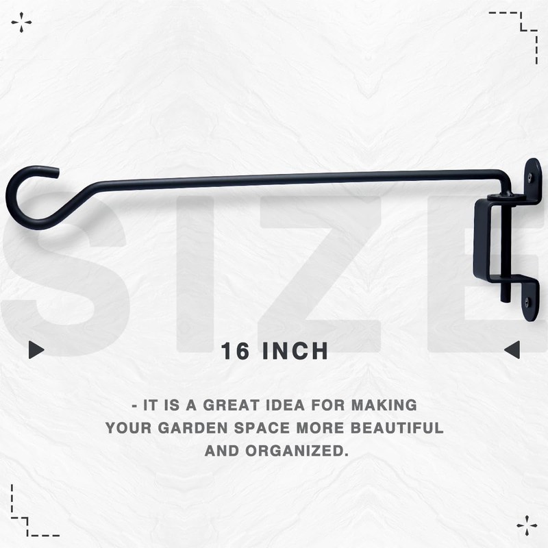Meng Zhi AO16 Inch Black Swivel Plant Hangers Bracket Heavy