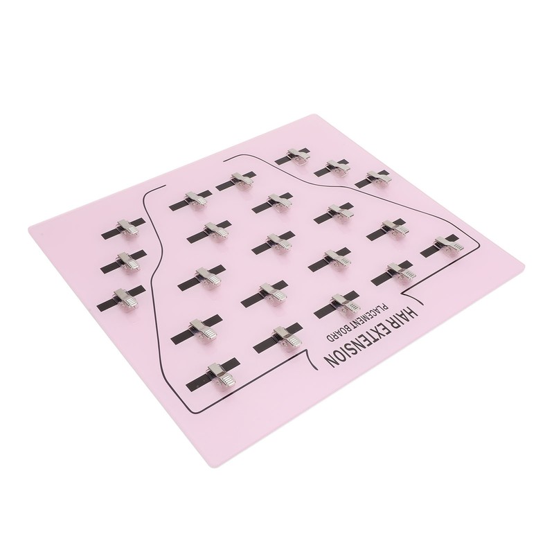 Wig Extension Holder Board Acrylic 22 Stainless Steel Clips Hair