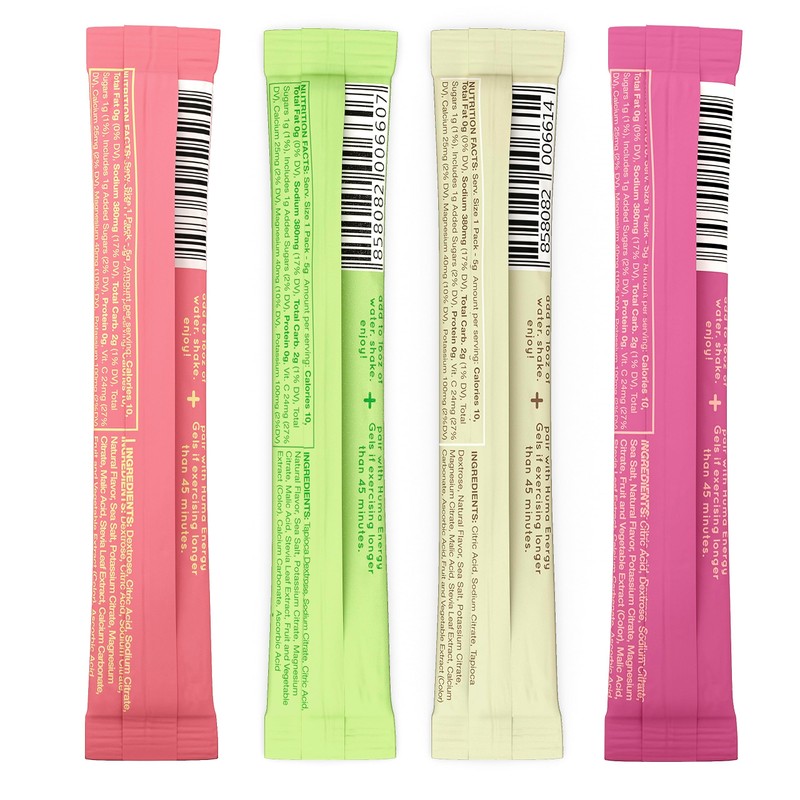 HUMA CHIA Hydration Drink Mix, Variety 15 Packets - Low