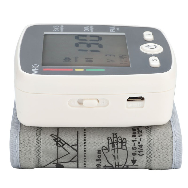 Wrist Type Automatic Sphygmomanometer Electronic Blood Pressure Monitor Meter Monitoring