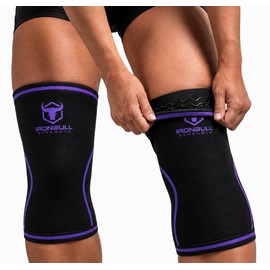 Iron Bull Strength - Rodilleras de 7 mm (par) para levantamiento de pesas y levantamiento de pesas (aprobado por USPA, IPL, IWF y USAW) | Soporte de c