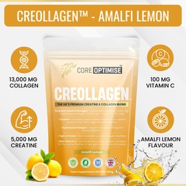 Creollagen™ – Premium 5,000mg Creatine Monohydrate & 13,000mg Collagen Hydrolysed Peptides Blend with Vitamin C | Strength, Recovery, Joint & Skin Support | 30 Servings | Made in UK (Amalfi Lemon)