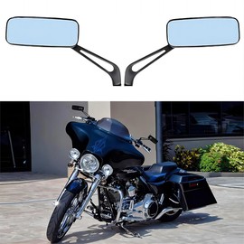 goodfitment - Black Rectangle Shape Motorcycle Mirrors,Upgrade Rearview Motorcycle Mirrors Compatible with Most motorcycle models