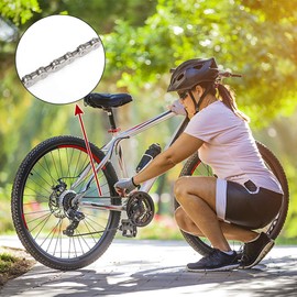 Anruyi Bike Chain 6/7/8/ Speed, Bicycle Chain Steel High Strength Steel Cycling Chains for Road Mountain Bicycle(116 Links)