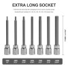 3/8” Drive Extra Long Metric Size Allen Hex Bit Socket
