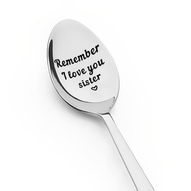 Best Sister Gifts from Sister Brother, Sister Spoon Gifts for Sis Birthday Gifts for Big Sister Christmas Gifts for Little Sister Gifts from Big Brother