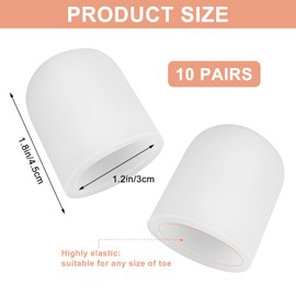 10 Paar Big Toe Protektoren für Frauen, Gel Zehenschutz Zehenbandage für Big Toe Wasserdichte Zehenschutz zum Schwimmen, Zehenkappen Zehenschutz für Big Toe Toe Covers für Blasen, Hornhaut, Mais,
