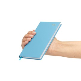 evelay 2025 Diary Week to View Slim Hardback Small Pocket Notebook Journal for School Home Office Personal Use (7cm x 14cm, Sky)