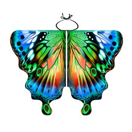 Andiwa Butterfly Costume Women, Fancy Dress Costume for Adults, Carnival Costume Women, Fancy Dress Costumes Girls Butterfly Accessories, Set of 3 with Headband Face Mask (Green)