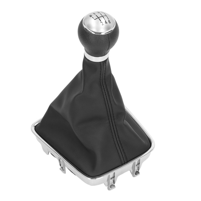 6 Speed Gear Shift Knob With PU Leather Boot Automotive
