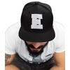 4sold ABC Letter Snapback Cap in Black/White with Letters A