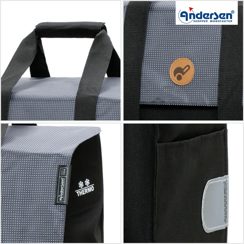 Andersen Shopper Bag Vector 43 Litres Grey with Integrated Thermal