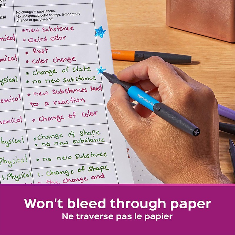 Paper Mate Flair Metallic Felt Tip Pens Glittery Ink Shines