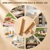 2 Pcs Travel Bamboo Toothbrush Case with Breathable Drain Hole