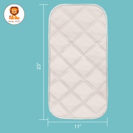 Sunny zzzZZ 6 Pack Baby Waterproof Changing Pad Liners - Quilted Thicker Ultra Soft Changing Table Cover Liners - Durable & Easy to Clean - Pink - 23" x 11"