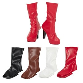 Classe Boots Cover, For Cosplay Shooting One Size Fits Most, Middle, white