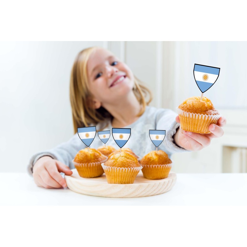 AK Giftshop Argentina Flags Party Food Sticks Picks Cupcakes Decorations