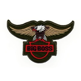 Big Boss Eagle Army Badge Sew-On or Sew On Iron-On Patch for Clothes Embroidered Iron-On Patch Applique Patch Size 12.5 x 7.8 cm