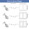 6 Pcs 110° Cabinet Hinges,304 Stainless Steel Kitchen Cupboard Hinges