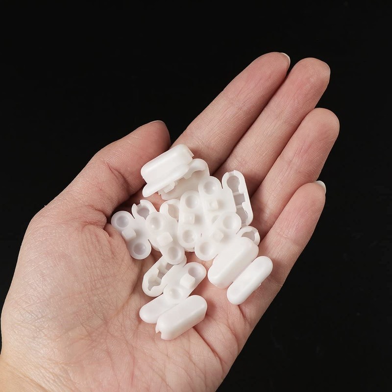 SBYURE 20 Pack Clear Plastic Beaded Chain Connector Vertical Roman