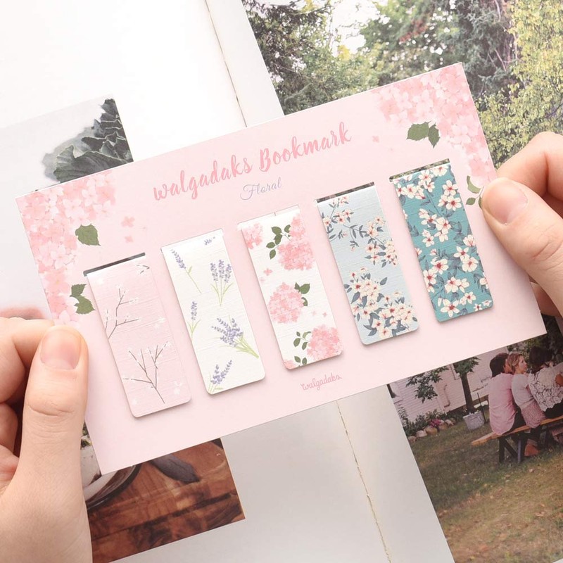 Monolike Magnetic Bookmarks Floral, Set of 5
