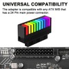 ATX 24 Pin 90 Degree Adapter, 5V 3PIN ARGB RGB
