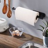 Lumeiy Kitchen Roll Holder Black No Drilling Stainless Steel