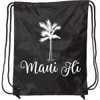 inktastic Maui Hawaii Tropical Vacation Travel Drawstring Bag Black 31d1a