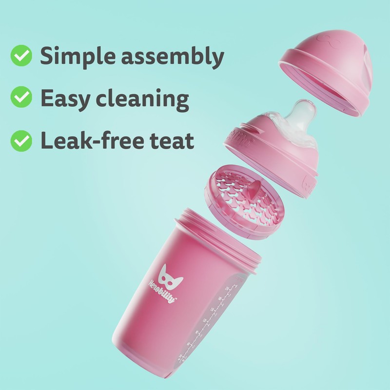 Herobility Anti-Colic Baby Bottles 8.5 fl oz/240ml - Pack of