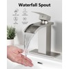 GBBNE Waterfall Bathroom Faucet 1 Hole, Single Hole Bathroom Faucet,