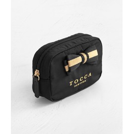 [TOCCA]【WEB限定】BICOLOR RIBBON POUCH ポーチ (ブラック)