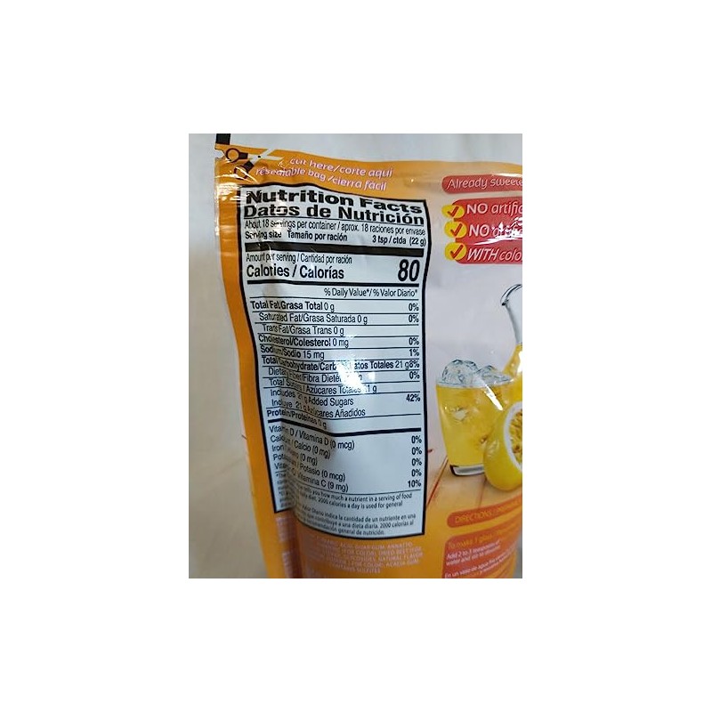 Klass Drink Mix Passion Fruit Maracuya 14.1 Ounce, Pack of