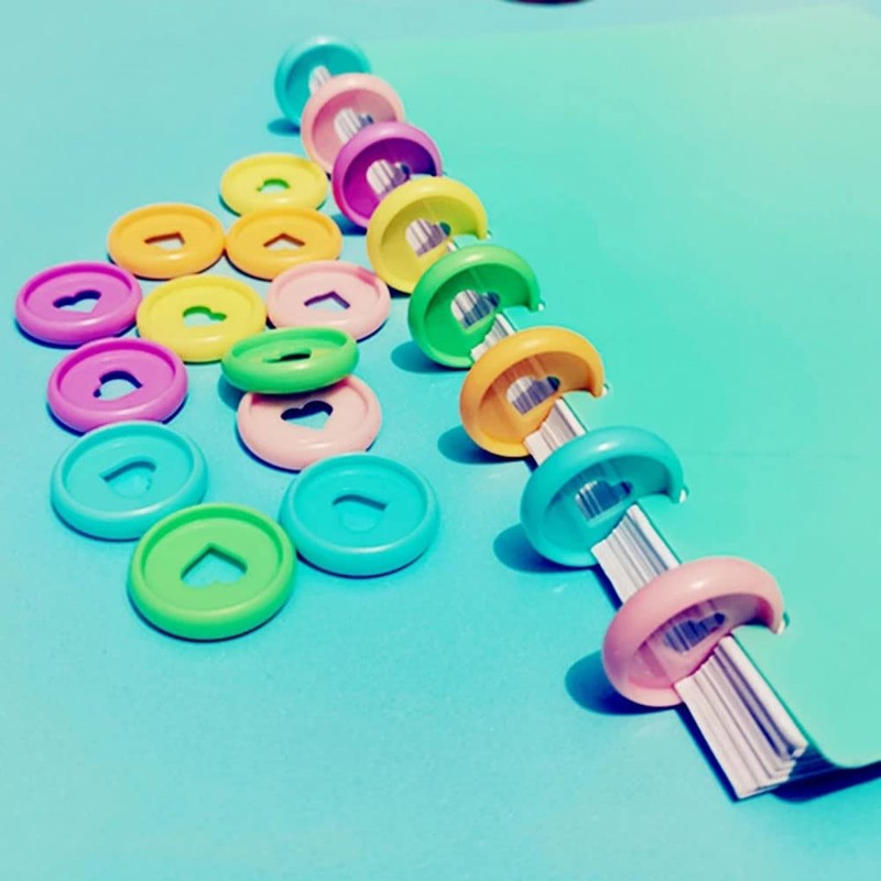 MaoNativey 24 Pieces 35 mm Plastic Book Binder Discbound Expansion