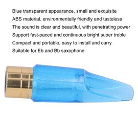 Saxophone Mouthpiece, Saxophone Mouthpiece Bb Alto ABS Blue Transparent Wind Instrument Accessories Replacement