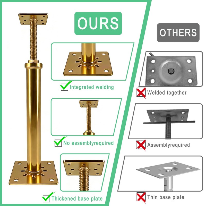 6 PCS House Floor Jacks Post Pole for Leveling, 12"