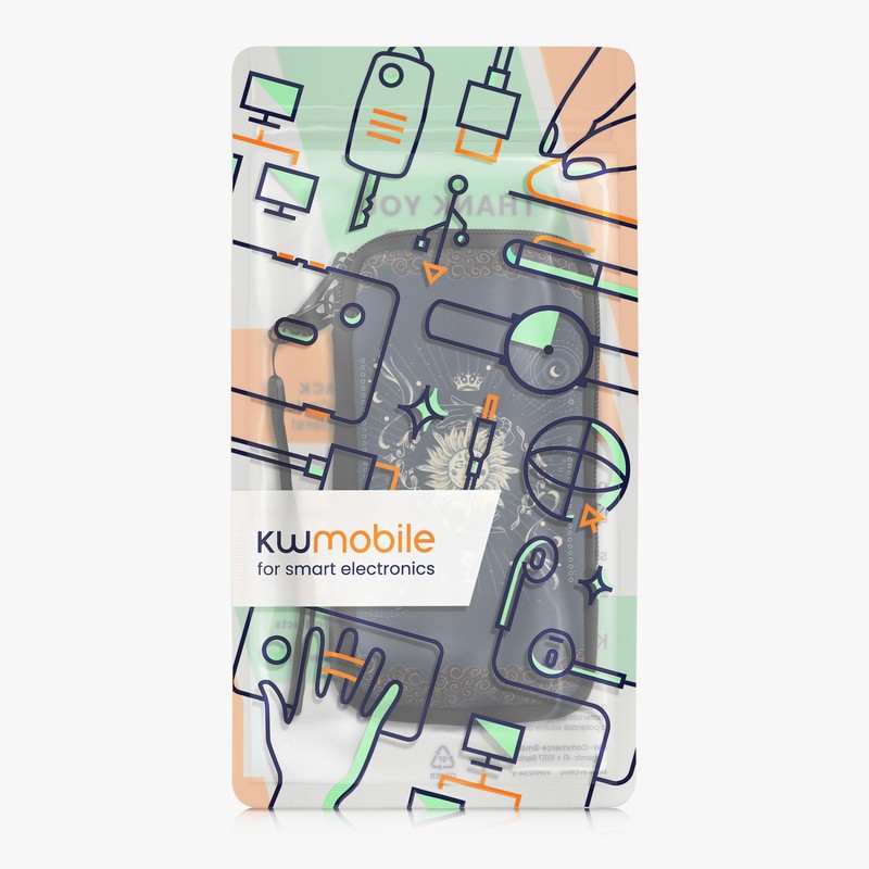 kwmobile Carcasa para móvil tamaño XL - 6,7/6,8" - Funda
