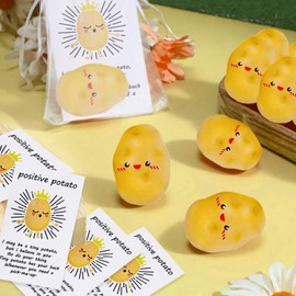 180Pack Inspirational Positive Potato Employee Appreciation Gifts Bulk,Mini Potatoes with Funny Card,End of Year Student Gifts Emotional Support Motivational Gifts for Coworker Staff Students Teacher