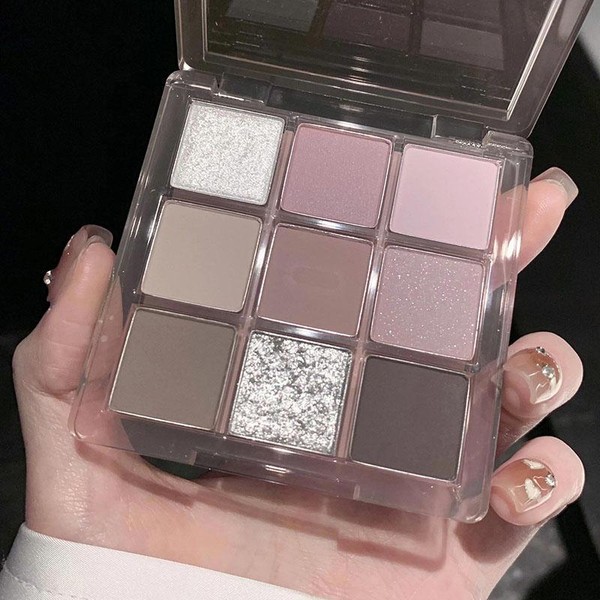 9 Color Eyeshadow Palette, Matte and Glitter Eye Shadows Palette,