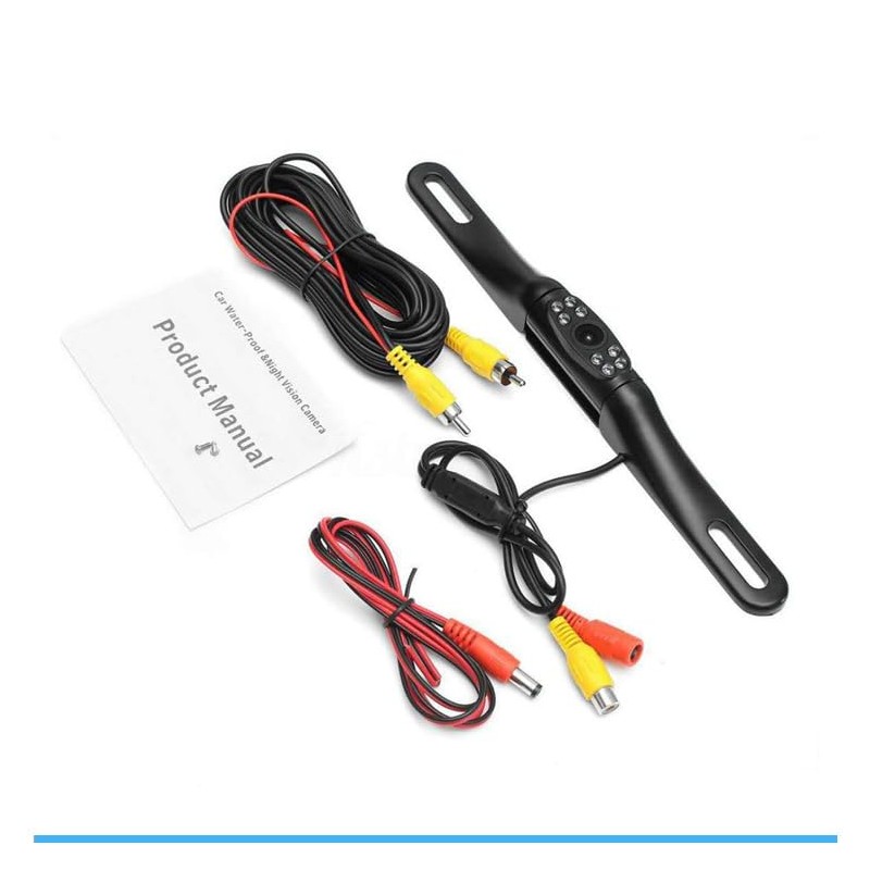 License Plate Backup Camera, 8 IR LED Night Vision, 170°