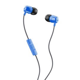 Skullcandy Jib Wired Earbuds with 3.5mm AUX Plug, Noise Isolating Fit, In-Line Microphone Call and Track Control, Convenient for Travel - Cobalt Blue
