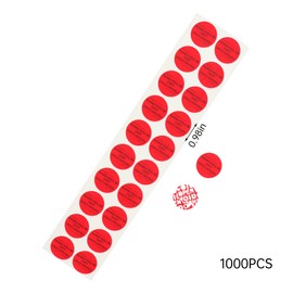 Solitary Walker 1000Pcs Tamper Evident Security Void Stickers Diameter 1 inch Round Red Complete Transfer Tamper Proof Labels Safety Torn up Invalid Seals Tape