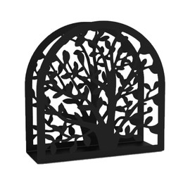 Freestanding Napkin Holder, Stainless Steel Napkin Dispenser, Leaf Pattern Steam Napkin Holder for Kitchen, Restaurants, Hotel