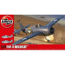 Airfix A02070A F4F-4 Wildcat-1:72 Scale Model Kit, Various