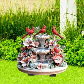 Hummingbird Flowing Water Garden Stake Decor, Butterfly Acrylic 2D Garden Decoration,Sculptures Ornament Garden Accessories for Outdoor Indoor Yard Lawn Pot Plants (Style C)