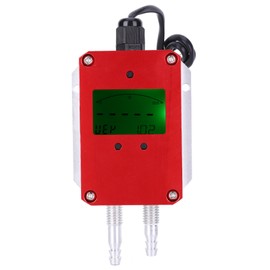 LCD Intelligent Digital Air Transmitter Air Pressure Sensor DC 24V 4-20mA for Ward Ventilation0-300Pa