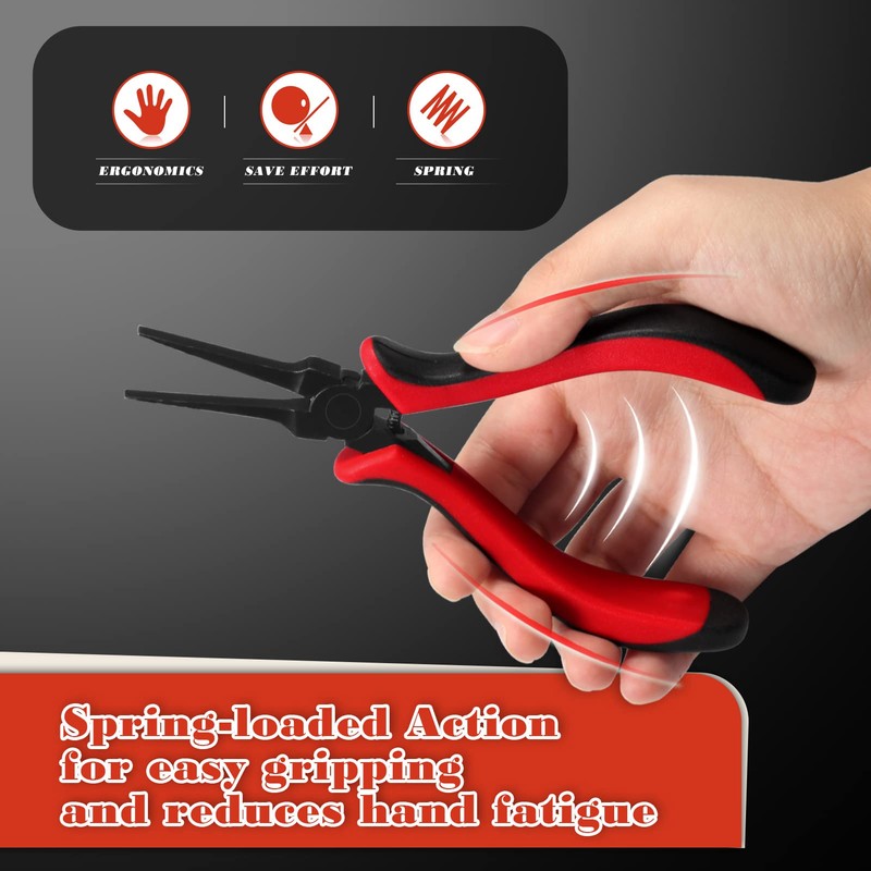 SPEEDWOX 5.5 Inch Thin Flat Needle Nose Pliers Professional Thin