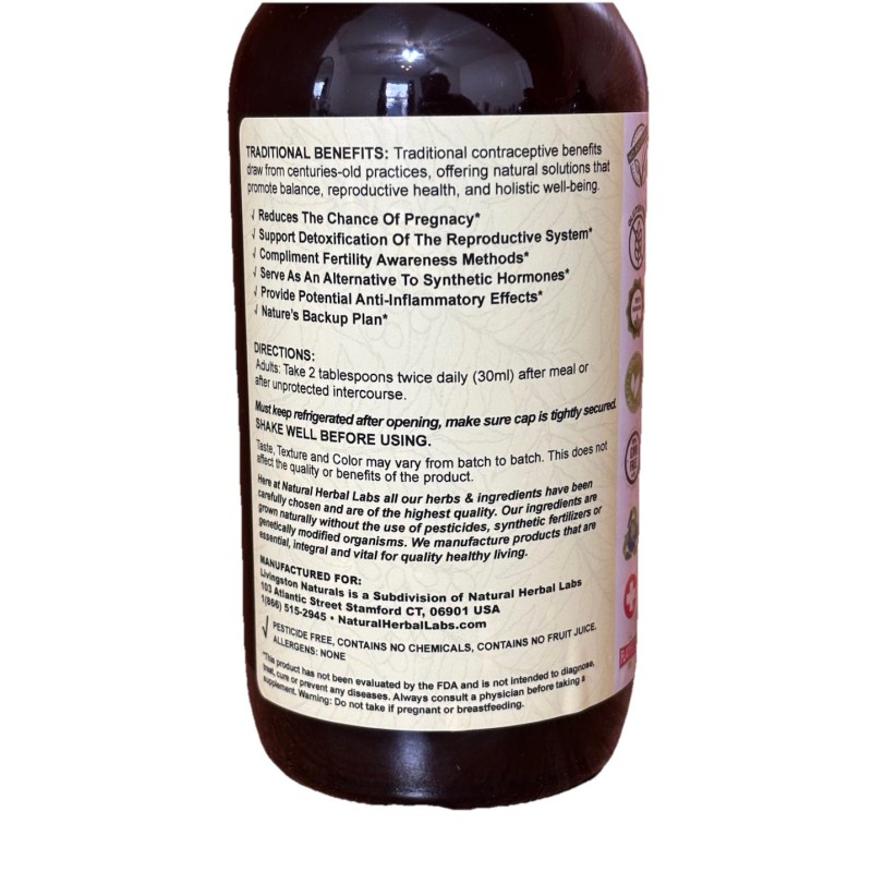 Livingston Natural Herbal Labs Nature's Contraceptive Detox By Livingston Natural