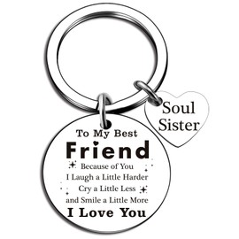 Stocking Stuffers for Adult Women Soul Sister Keychain To My Best Frien Gifts for Women Stocking Stuffers for Teenage Girls Keyring Best Friend Christmas Gifts Teenage Boy Stocking Stuffers 2024