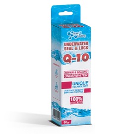 Nano Q10 Underwater Seal & Lock - Leak and Crack Repair Without Emptying The Pool, Reservoir, or Tank. Eco-Friendly Under Water Adhesive, Stays Flexible, Waterproof, and Chlorine Resistant (2.1 oz)