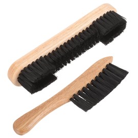 Abaodam 2Pcs Wooden Pool Table Cleaning Brush Set Durable Pe Bristle Billiard Sweeper Tool for Dust Removal Corner Cleaning for Pool Tables Billiard Accessories